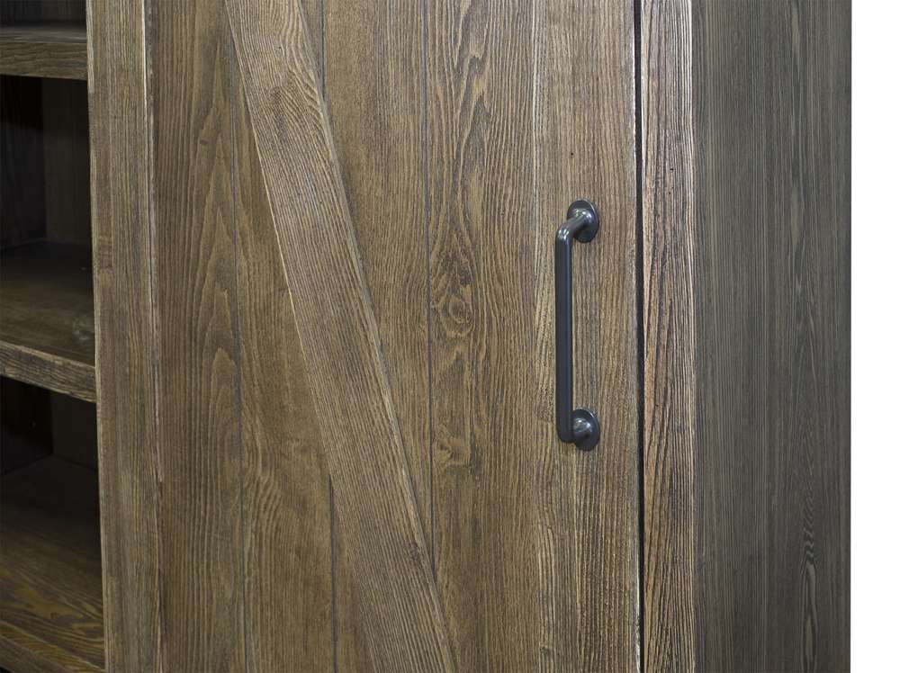 Martin Furniture - Avondale Rustic Barn Door Bookcase, Brown - IMAE4872 veiw 8