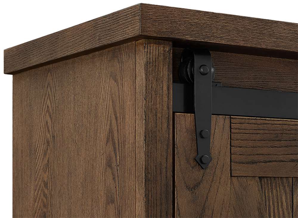 Martin Furniture - Avondale Rustic Barn Door Bookcase, Brown - IMAE4872 veiw 9