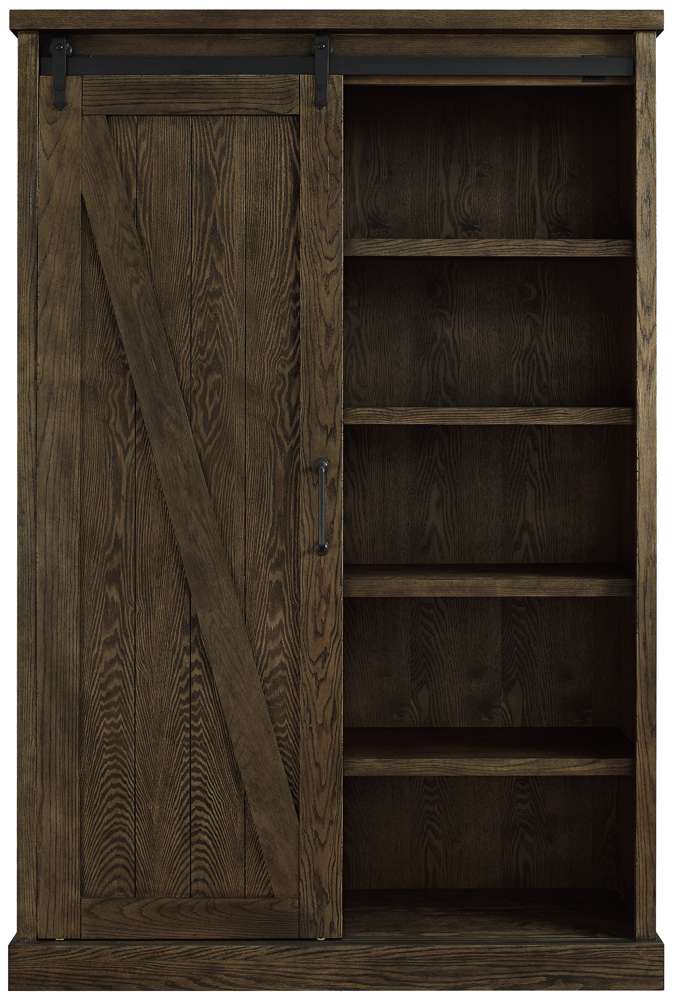 Martin Furniture - Avondale Rustic Barn Door Bookcase, Brown - IMAE4872 veiw 10