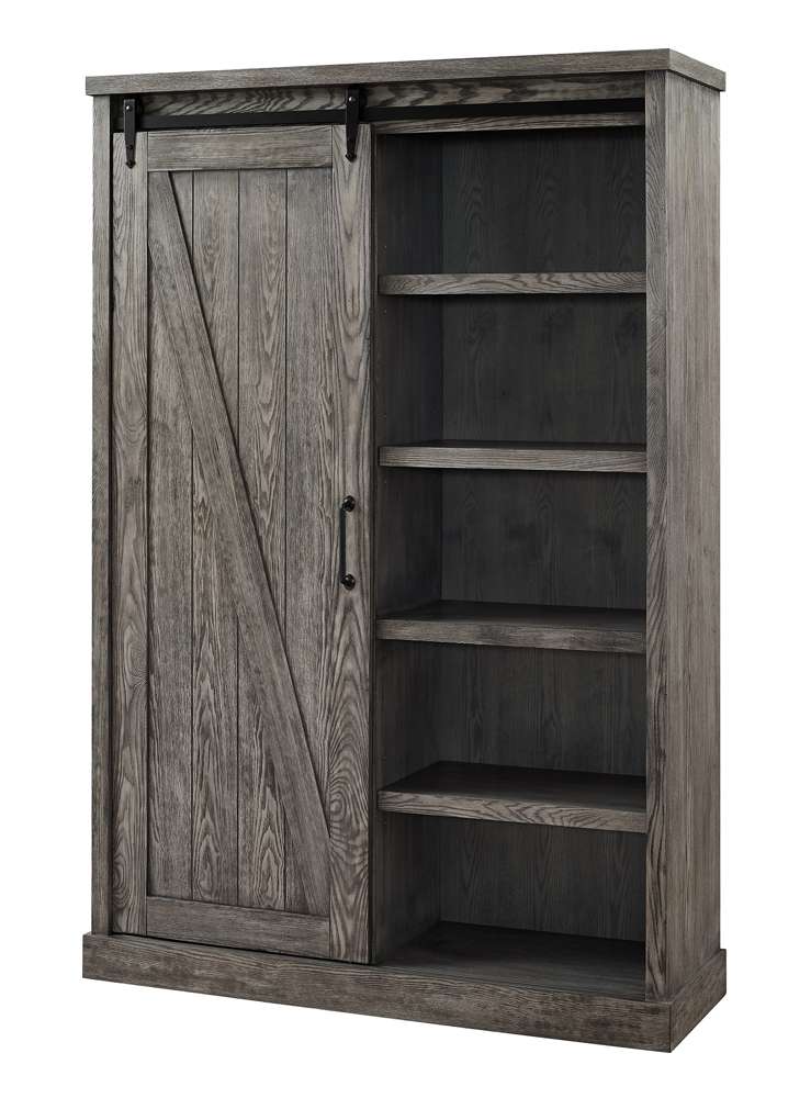 Martin Furniture - Avondale Rustic Barn Door Bookcase, Gray - IMAE4872G veiw 1