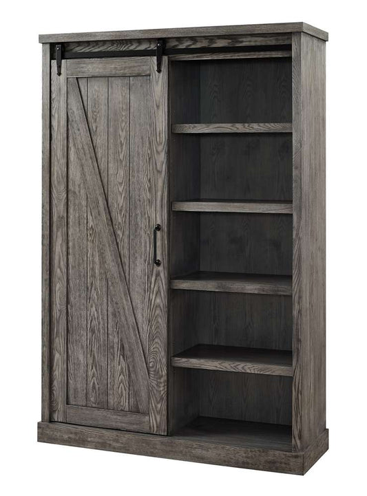 Martin Furniture - Avondale Rustic Barn Door Bookcase, Gray - IMAE4872G veiw 1