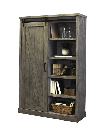 Martin Furniture - Avondale Rustic Barn Door Bookcase, Gray - IMAE4872G veiw 5