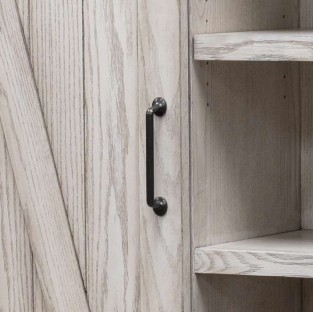 Martin Furniture - Avondale Rustic Barn Door Bookcase, White - IMAE4872W veiw 2