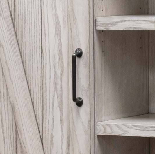 Martin Furniture - Avondale Rustic Barn Door Bookcase, White - IMAE4872W veiw 2
