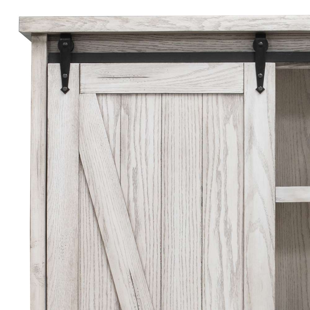 Martin Furniture - Avondale Rustic Barn Door Bookcase, White - IMAE4872W veiw 3
