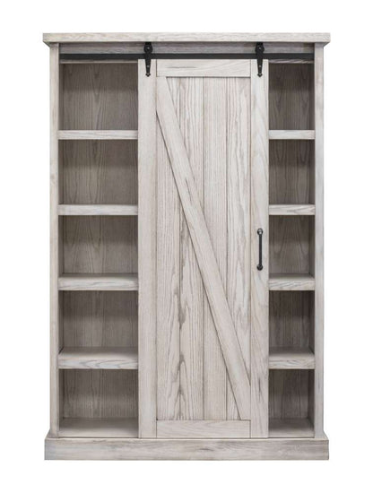 Martin Furniture - Avondale Rustic Barn Door Bookcase, White - IMAE4872W veiw 5