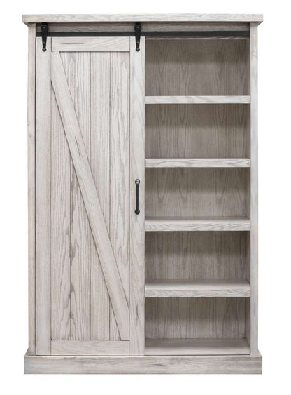 Martin Furniture - Avondale Rustic Barn Door Bookcase, White - IMAE4872W veiw 6