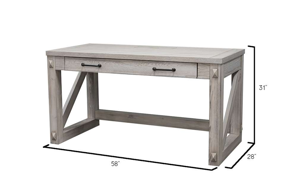 Martin Furniture - Avondale Writing Desk, White - IMAE384W veiw 2