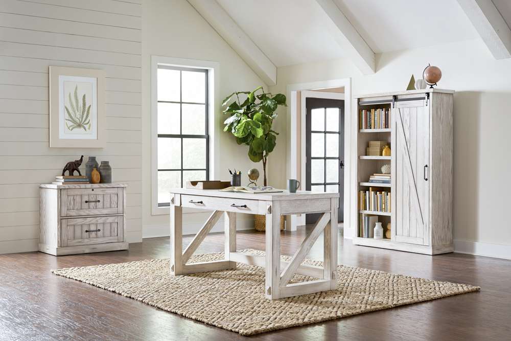 Martin Furniture - Avondale Writing Desk, White - IMAE384W veiw 9