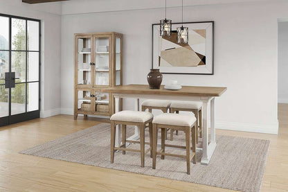 Martin Furniture - Bluff Point - Modern Wood Counter Height Kitchen Dining Table and Four Stools, Brown - IMBL6036KIT5 veiw 1