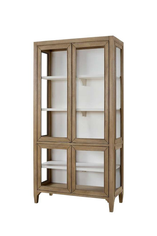 Martin Furniture - Bluff Point - Modern Wood Dining Display Cabinet, Kitchen Storage, Bookcase, Brown - IMBL4078 veiw 1