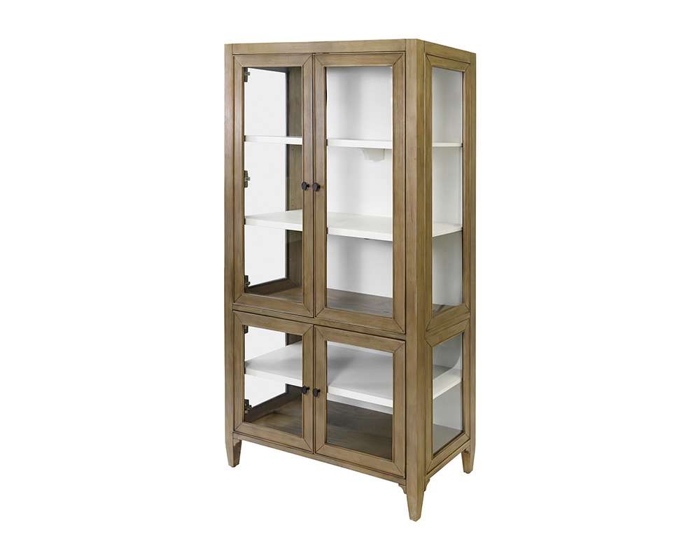 Martin Furniture - Bluff Point - Modern Wood Dining Display Cabinet, Kitchen Storage, Bookcase, Brown - IMBL4078 veiw 3