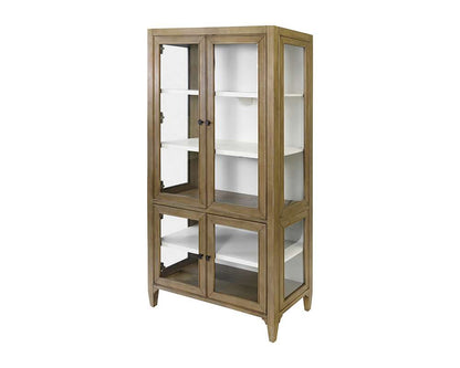 Martin Furniture - Bluff Point - Modern Wood Dining Display Cabinet, Kitchen Storage, Bookcase, Brown - IMBL4078 veiw 3