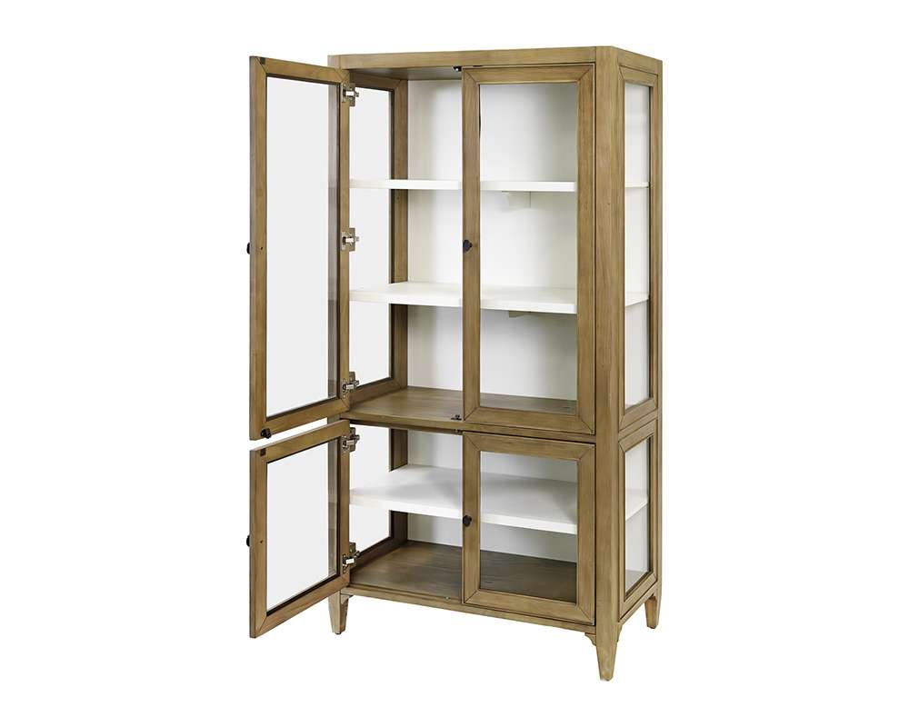 Martin Furniture - Bluff Point - Modern Wood Dining Display Cabinet, Kitchen Storage, Bookcase, Brown - IMBL4078 veiw 8