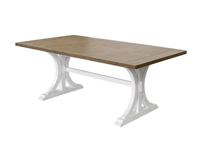 Martin Furniture - Bluff Point - Modern Wood Rectangular Trestle Base Kitchen Dining Table and Six Chairs, Brown - IMBL7842KIT7 veiw 3