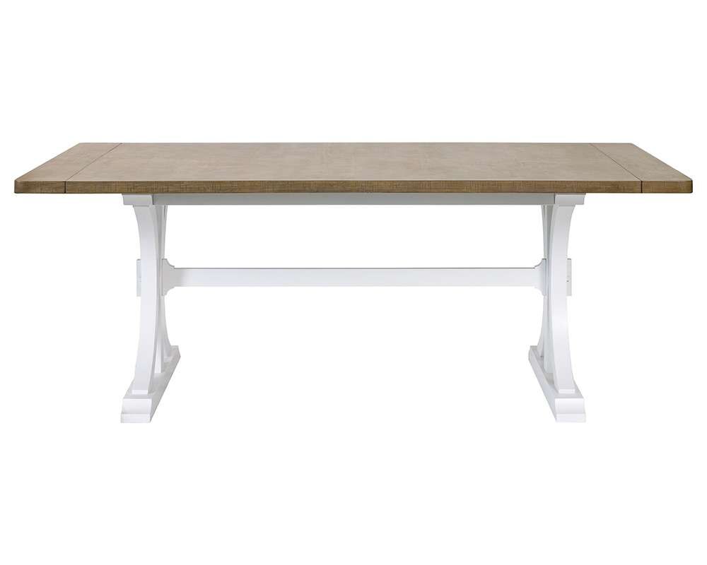 Martin Furniture - Bluff Point - Modern Wood Rectangular Trestle Base Kitchen Dining Table and Six Chairs, Brown - IMBL7842KIT7 veiw 7