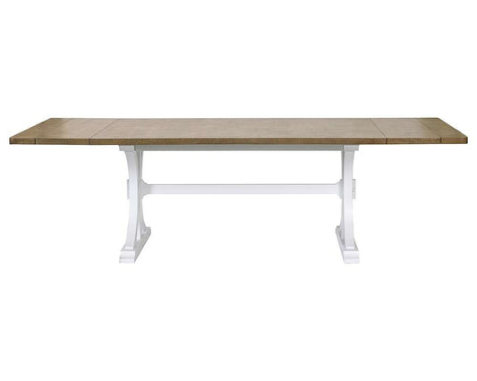 Martin Furniture - Bluff Point - Modern Wood Rectangular Trestle Base Kitchen Dining Table, Brown - IMBL7842 veiw 2