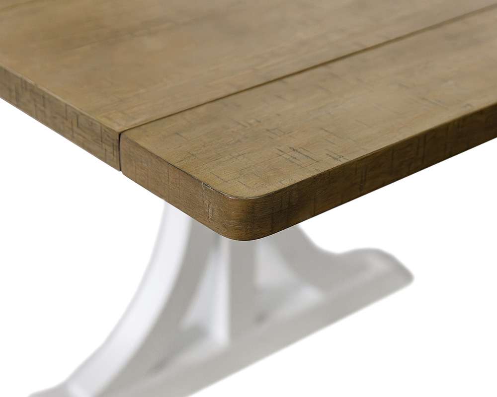 Martin Furniture - Bluff Point - Modern Wood Rectangular Trestle Base Kitchen Dining Table, Brown - IMBL7842 veiw 4