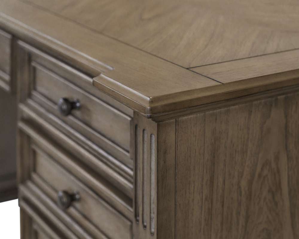 Martin Furniture - Bristol - Traditional Credenza, Wood Office Desk, Writing Table, Storage Desk, Light Brown - IMBR689 veiw 3