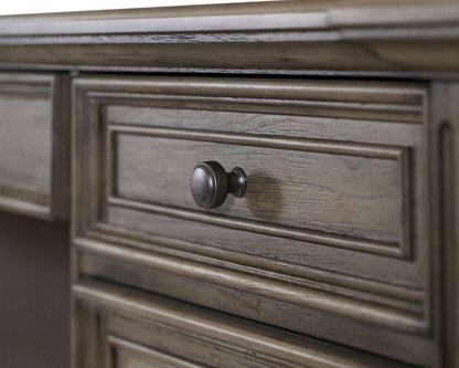 Martin Furniture - Bristol - Traditional Credenza, Wood Office Desk, Writing Table, Storage Desk, Light Brown - IMBR689 veiw 5