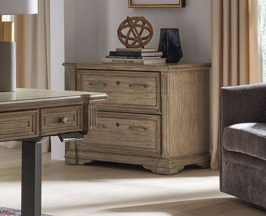 Martin Furniture - Bristol - Traditional Wood Lateral File, Storage File Drawer, Office File Drawer, Fully Assembled Light Brown - IMBR450 veiw 1