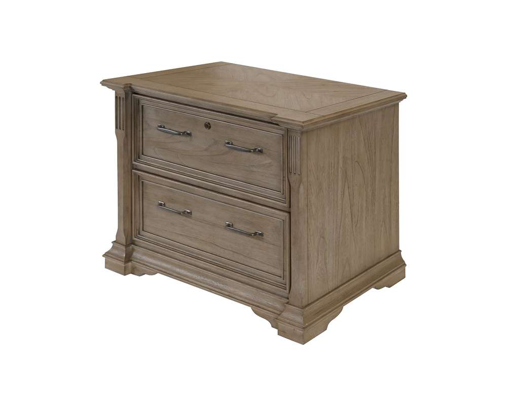 Martin Furniture - Bristol - Traditional Wood Lateral File, Storage File Drawer, Office File Drawer, Fully Assembled Light Brown - IMBR450 veiw 2
