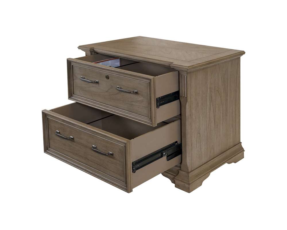 Martin Furniture - Bristol - Traditional Wood Lateral File, Storage File Drawer, Office File Drawer, Fully Assembled Light Brown - IMBR450 veiw 9