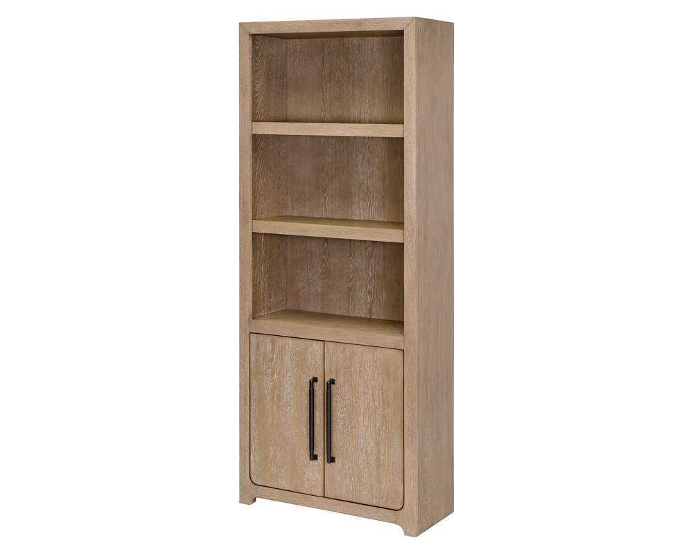 Martin Furniture - Canyon Drive - Modern Wood Bookcase with Doors, Office Shelving, Storage Cabinet, Fully Assembled, Light Brown - IMCD3278D veiw 1