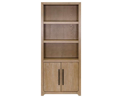 Martin Furniture - Canyon Drive - Modern Wood Bookcase with Doors, Office Shelving, Storage Cabinet, Fully Assembled, Light Brown - IMCD3278D veiw 2