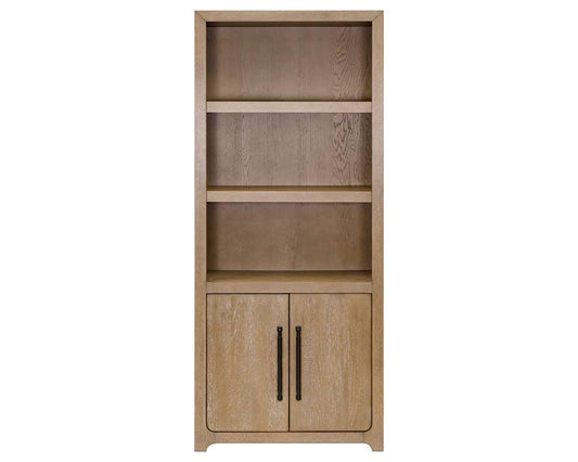 Martin Furniture - Canyon Drive - Modern Wood Bookcase with Doors, Office Shelving, Storage Cabinet, Fully Assembled, Light Brown - IMCD3278D veiw 2