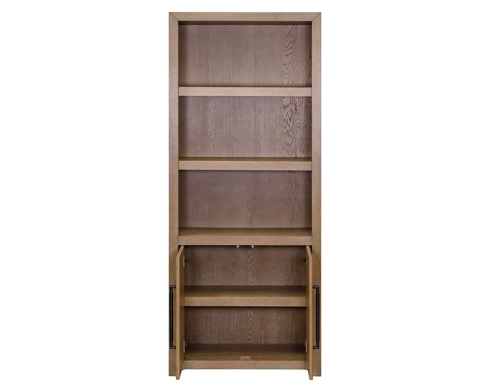 Martin Furniture - Canyon Drive - Modern Wood Bookcase with Doors, Office Shelving, Storage Cabinet, Fully Assembled, Light Brown - IMCD3278D veiw 9