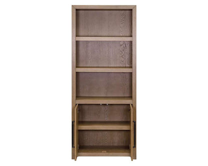 Martin Furniture - Canyon Drive - Modern Wood Bookcase with Doors, Office Shelving, Storage Cabinet, Fully Assembled, Light Brown - IMCD3278D veiw 9