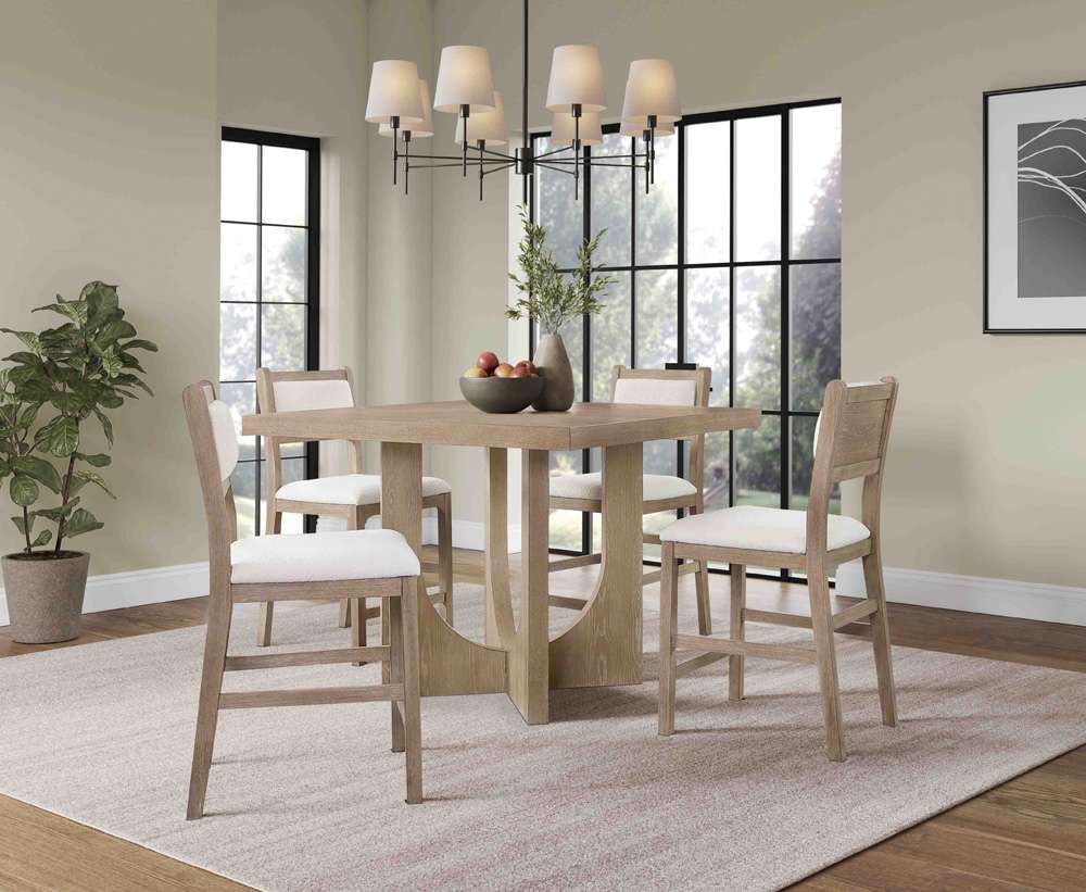 Martin Furniture - Canyon Drive - Modern Wood  Counter Height Kitchen Table with Four Chairs, Light Brown - IMCD4848KIT5 veiw 1