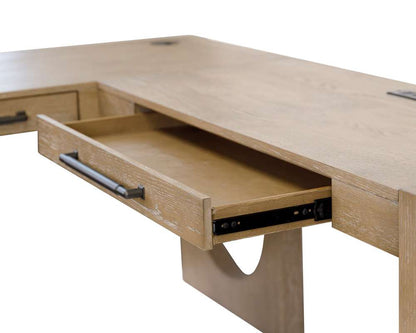 Martin Furniture - Canyon Drive - Modern Wood L-Shape Pedestal Desk with RHF Open Return, Corner Office Desk, Storage Table, Light Brown - IMCD684 veiw 8