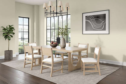 Martin Furniture - Canyon Drive - Modern Wood Rectangular Kitchen Dining Table with Six Chairs, Light Brown - IMCD7840KIT7 veiw 1