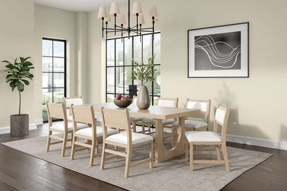 Martin Furniture - Canyon Drive - Modern Wood Rectangular Kitchen Dining Table with Eight Chairs, Light Brown - IMCD7840KIT9 veiw 1