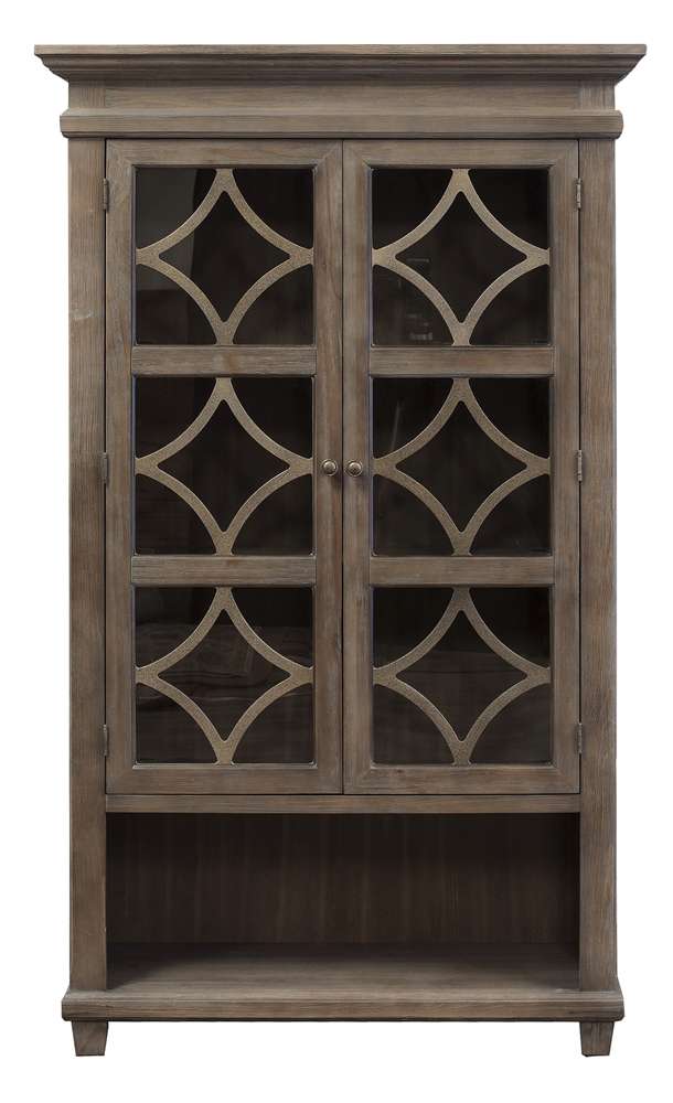 Martin Furniture - Carson Glass Display Cabinet, Gray - IMCA4270 veiw 7