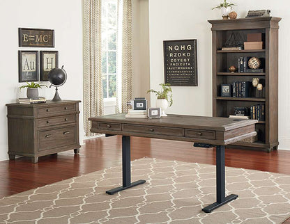 Martin Furniture - Carson Wood Electronic Sit/Stand Desk, Gray - IMCA384T-Kit veiw 4