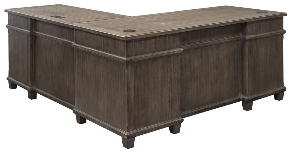 Martin Furniture - Carson Wood L-Desk & Return, Gray - IMCA684R-Kit veiw 2