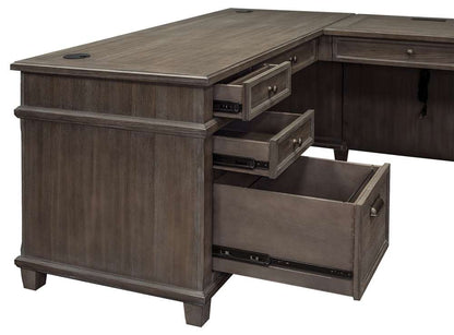 Martin Furniture - Carson Wood L-Desk & Return, Gray - IMCA684R-Kit veiw 3