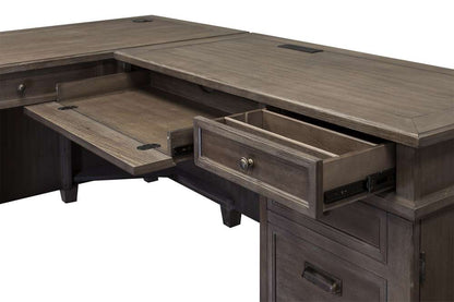 Martin Furniture - Carson Wood L-Desk & Return, Gray - IMCA684R-Kit veiw 5