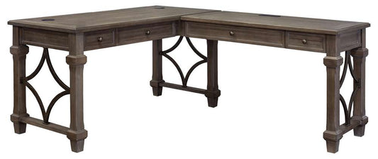 Martin Furniture - Carson Wood Open L-Desk & Return, Gray - IMCA386R-Kit veiw 1