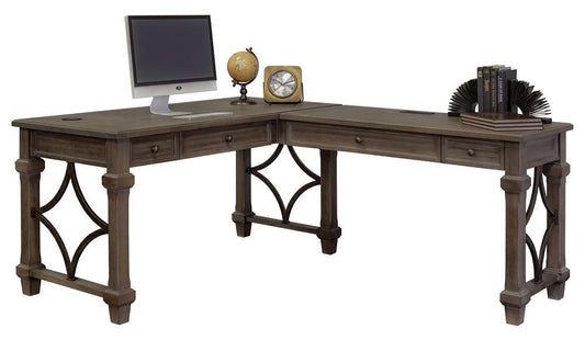 Martin Furniture - Carson Wood Open L-Desk & Return, Gray - IMCA386R-Kit veiw 2