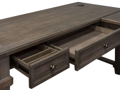 Martin Furniture - Carson Wood Open L-Desk & Return, Gray - IMCA386R-Kit veiw 3