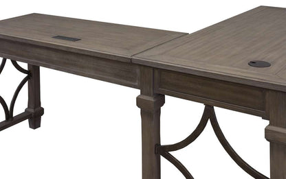 Martin Furniture - Carson Wood Open L-Desk & Return, Gray - IMCA386R-Kit veiw 5