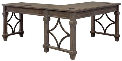 Martin Furniture - Carson Wood Open L-Desk & Return, Gray - IMCA386R-Kit veiw 6