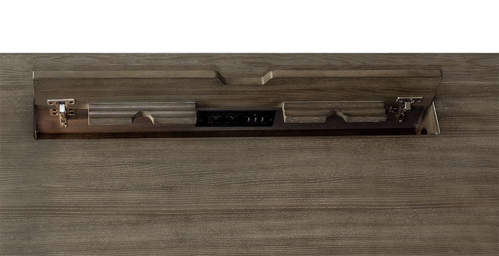 Martin Furniture - Carson Wood Writing Desk, Gray - IMCA384 veiw 2