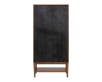 Martin Furniture - Cupertino - Mid-Century Modern Wood Dining Display Cabinet, Kitchen Storage, Bookcase, Brown - IMCU3674D veiw 3