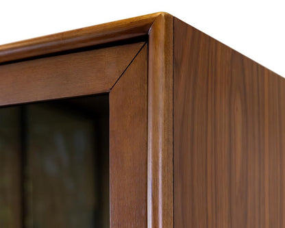 Martin Furniture - Cupertino - Mid-Century Modern Wood Dining Display Cabinet, Kitchen Storage, Bookcase, Brown - IMCU3674D veiw 4