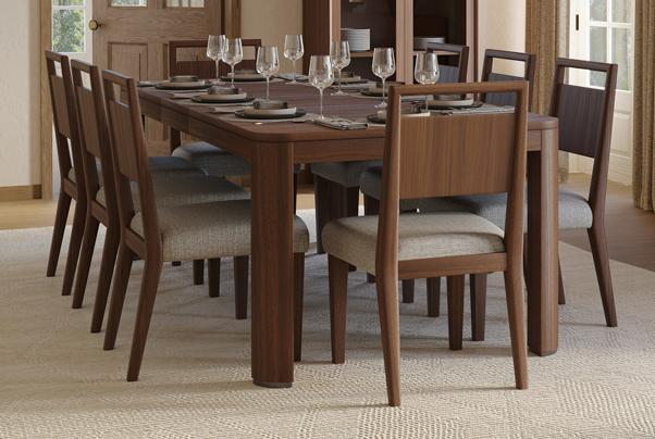 Martin Furniture - Cupertino - Mid-Century Modern Wood Kitchen Dining Table with Eight Chairs, Brown - IMCU7240KIT9 veiw 1